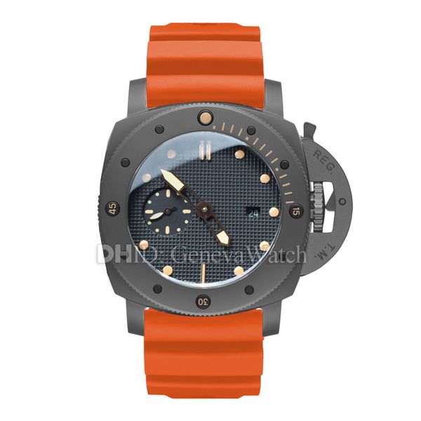 

Men watche matte 316l tainle teel ca e luxury watch mechanical automatic wri twatche 45mm montre de luxe leather rubber band watche