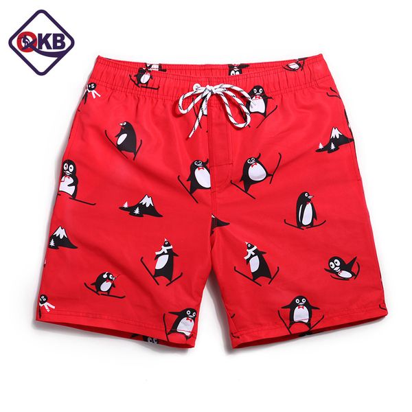 

qikerbong 2017 new mens beach board shorts bermuda quick drying men's boardshorts casual short bottoms jogger boxer trunks, White;black