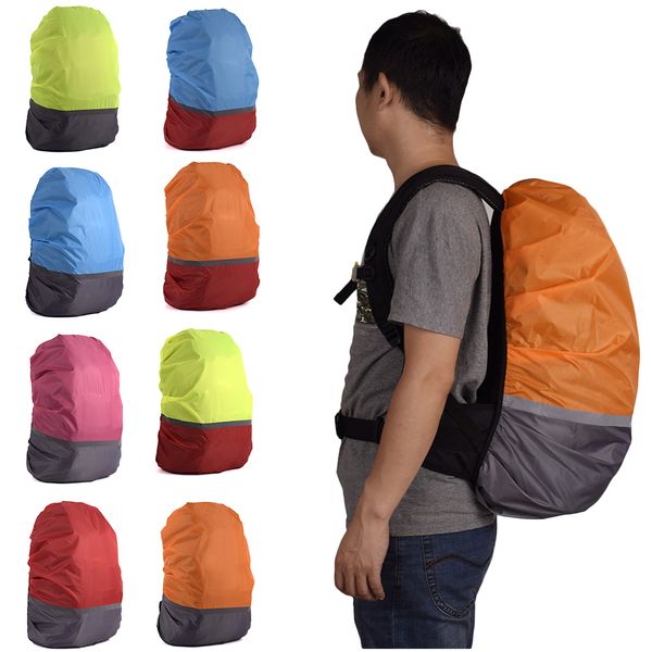 

new 10l-70l portable reflective light waterproof dustproof backpack rain cover ultralight shoulder protect outdoor hiking bag