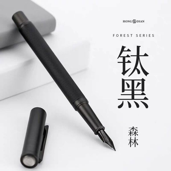 

hongdian перьевая ручка с f черный конвертер перо