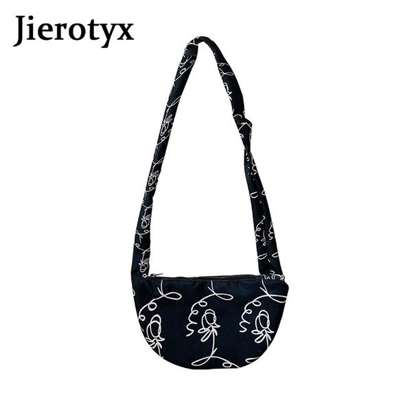 

jierotyx new fashion popular women's crossbody bag line print casual shoulder bag exquisite bags square for women
