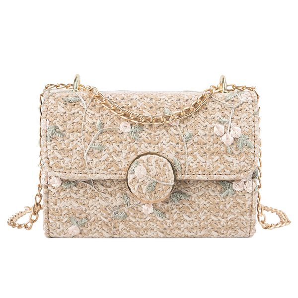 

new elegant shoulder bag women wild simple messenger bag for girls summer wild messenger chain fairy straw shoulder k626