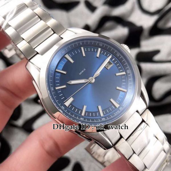 

высокое качество новых заморских синий циферблат 4500v / 110a-b128 япония miyota 8215 автоматические мужские часы серебряный корпус гентские, Slivery;brown