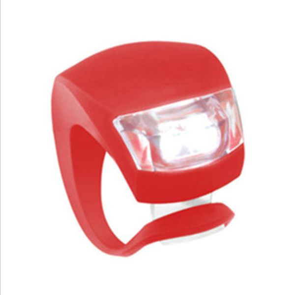 

led silicone mountain bike bicycle front rear lights set light clip 4colour