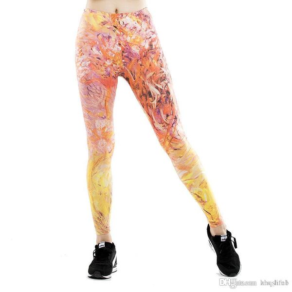 

women yoga trousers pants tights trousers female high waist dance active lady glossy colorful print digital leggings skinny silm motion, Black;white
