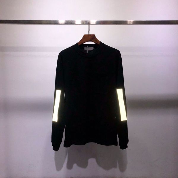 

islands stones brand men hoodies official new style pullover men reflective cotton designer luxury fashion selling sweatshirts, Black