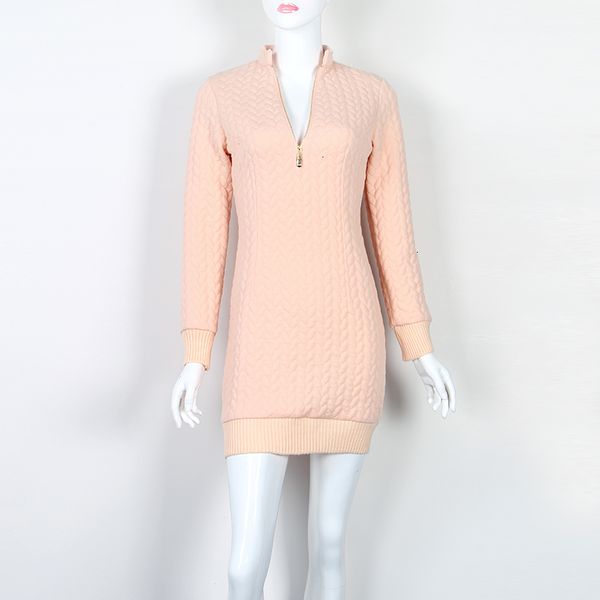 

woman clothes women dresses cap sleeve fashion mini zip up winter sweater dress v neck bodycon women dress gv101 designer clothes, Black;gray