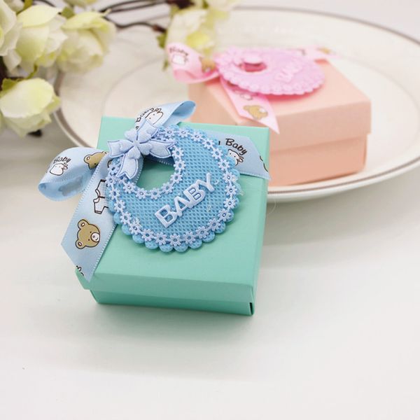 

pink blue color square candy boxes for baby shower party paper sweet chocolate packaging boxes for boys girls birthday party