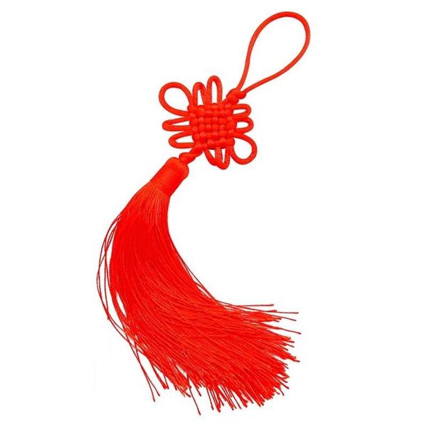 

mini 10 pcs chinese knot handmade silky souvenir tassels with satin silk made chinese knots red