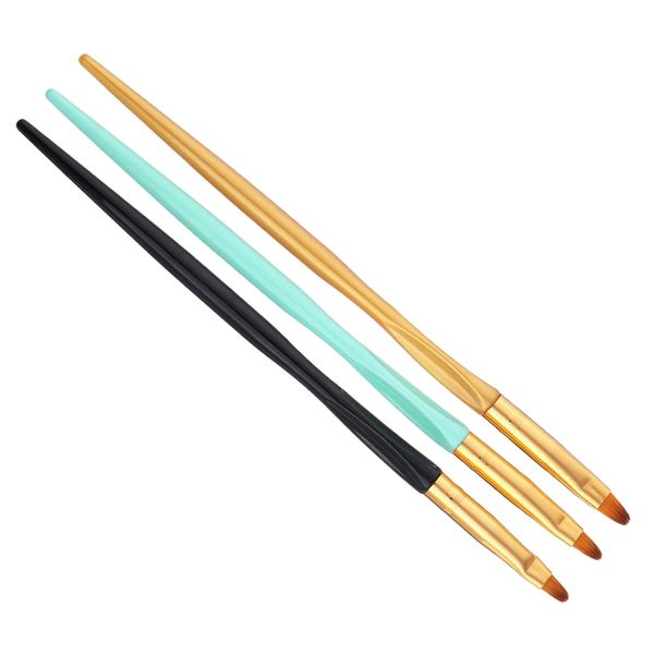 

3pcs acrylic painting nail brushes professional uv gel 3d nail brush pen set for nail art design