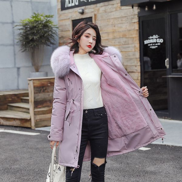 

2020 дизайнер зимние женские длинные роскошные женский бренд траншею мода для женщин леди тепло вниз хлопка туники, Tan;black