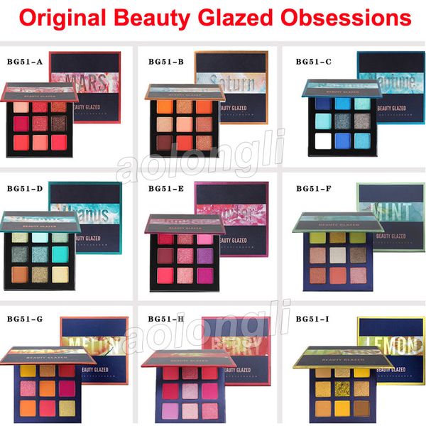 Beauty Glazed trucco tavolozza ombretto ossessioni 9 colori ombretto luminoso Nuovo nudo metallo opaco luccichio ombretto 9 stili cosmetici DHL