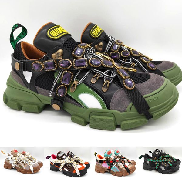 

Flashtrek Sneaker with Removable Crystals Mens Luxury Casual Designer Shoes Casual Fashion Luxury Designer Womens Shoes Sneakers Size 35-45