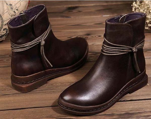 

snow boots new color matching round head women plus velvet cotton boots female martin casual wild non-slip women's booties m34, Black