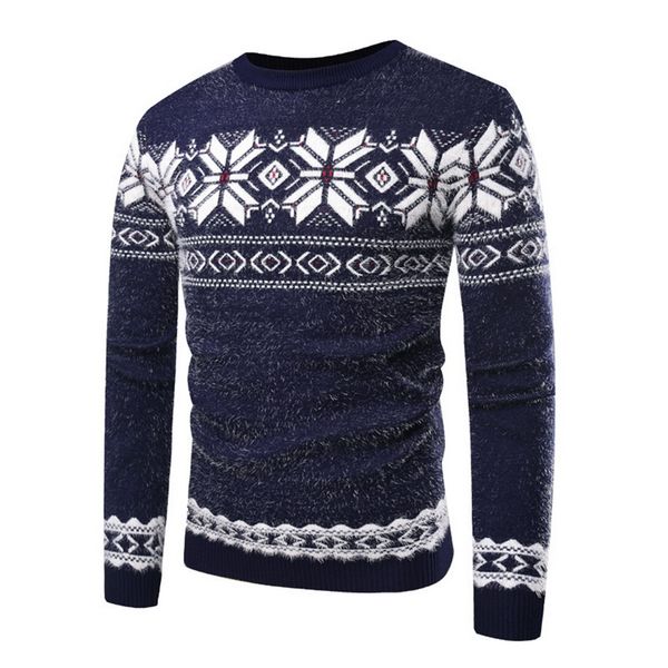 2019 2020 Mens Casual Slim Fit Knitted Pullover Sweaters Christmas Pattern Male Spring Autumn O Neck Cotton Long Sleeve Sweater From Teahong 20 49
