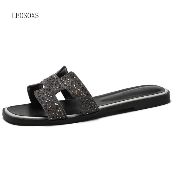 

summer 2020 women's fashion flat slippers simple plus size indoor puh slippers designer beach shoes flip flops women's shoes, Black