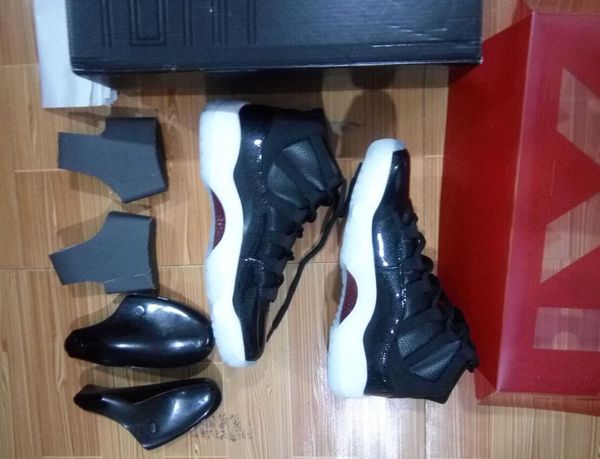 

волокна 72- 11s xi черный красный белый разводят space jam оптовая баскетбольная обувь реального углерода мужчин с коробкой, Black