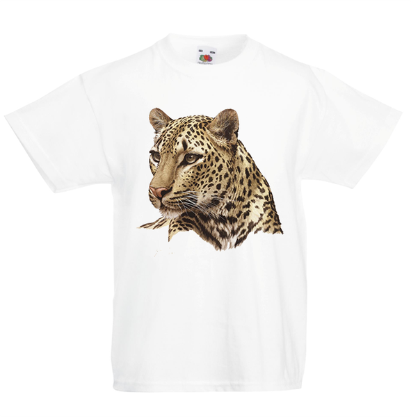 Leopard Kid/'s T-Shirt Children Boys Girls Big Cat Unisex Top