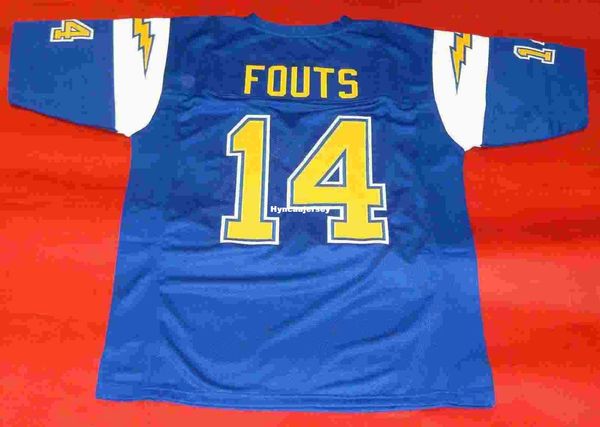 

retro #14 dan fouts custom high-end b mitchell & ness jersey bule mens stitching high-end size s-5xl football jerseys college ncaa, Black;red