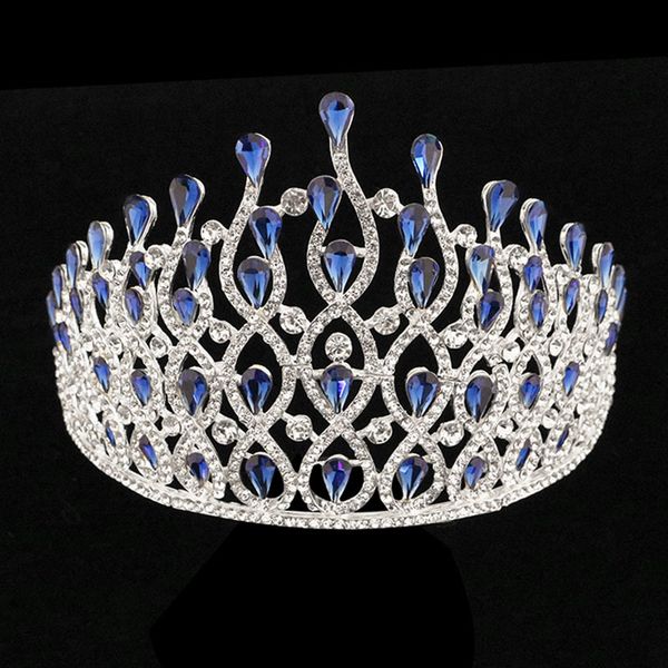 

bridal wedding delicate dress hair accessories ladies luxury shining rhinestone tiaras crowns girls party queen headband, Golden;white