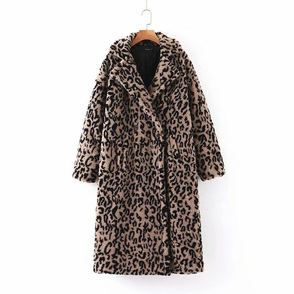 

ins blogger-style 2019 winter new style europe and america cool streetwear women's long coat trench coat leopord pattern padded, Blue;black