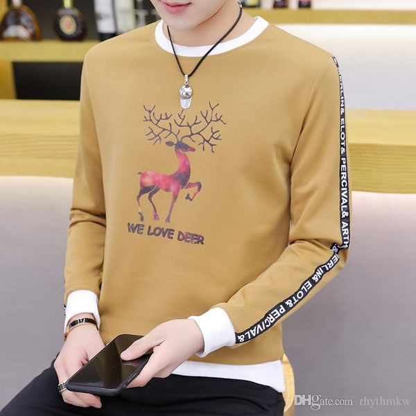 

men's sweatshirts , long sleeve pullover sweatshirts, spring and autumn style, slim and fashionable, black /white/ khaki, size m-3xl