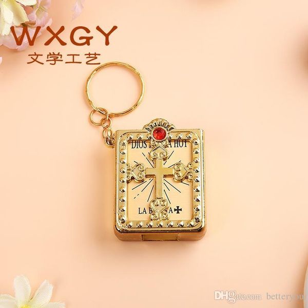 

factory direct [bible key] creative key chain wholesale fine accessories custom mini bible, Silver