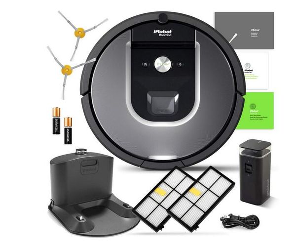 

Cheap iRobot Roomba 960 Robotic Vacuum Cleaner Wi-Fi Connectivity Manufacturers Warranty Extra Sidebrush Extra Filter Bundle Online Sale