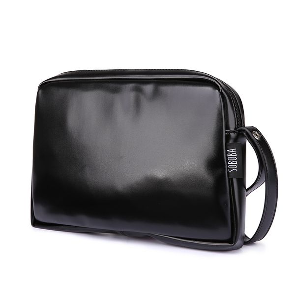 

classical black diaper bag for mother waterproof portable pu diaper handbag stylish large capacity changing bag for baby