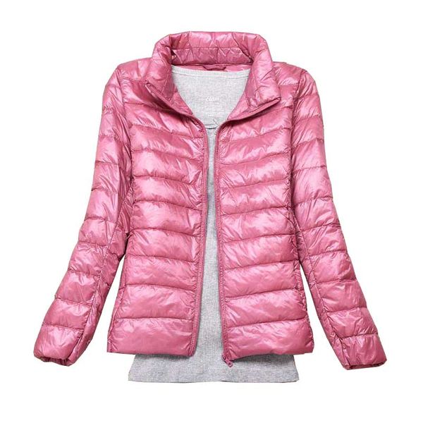 

2019 autumn women'sÂ jackets casual ultra thin duck winter down jacket women warm femaleÂ jacket large size pink parka coatÂ female, Black;brown