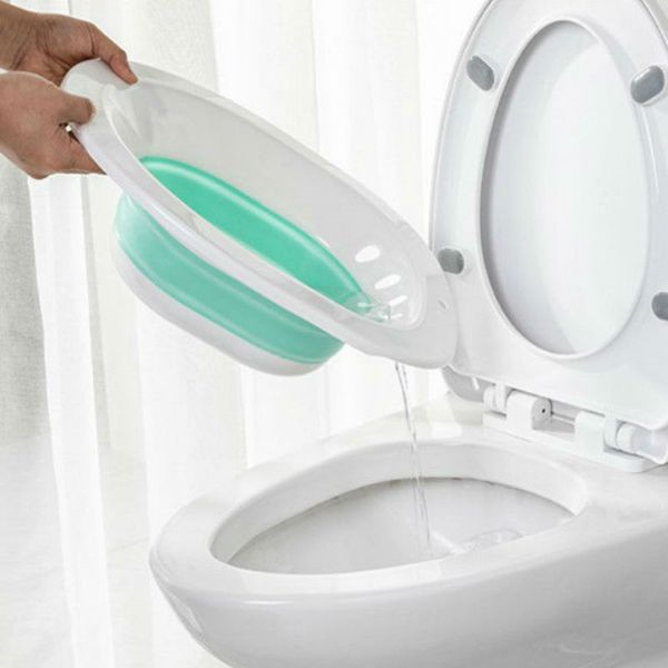 

yiwumart foldable non-squat wash basin pregnant relief bidet toilet seat toilet decoration household bathroom gadget