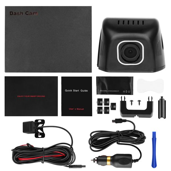 

170Â° wide angle wifi connect car dvr dash cam full hd 1080p night vision hiding car driving recorder video recording dash camera