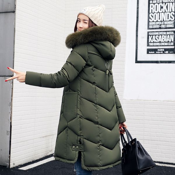 

hooded winter jackets women coat winter parka for women long coat keep warm womens down jackets parka snow wear, Black