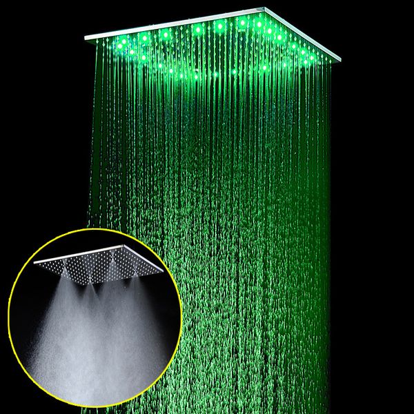 

многофункциональные led лейки для душа «16«»потолочные rgb дождь sus304 осадков spa mist массаж различные варианты 20» зажги большой душ