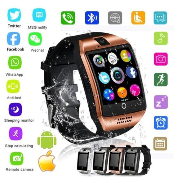 

Q18 mart watch clock with im tf card lot bluetooth uitable for io android