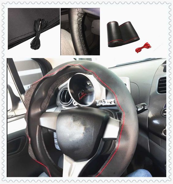 

auto parts steering wheel cover diy38 cm fiber hand sewing for kia soul forte5 cadenza telluride pro venga