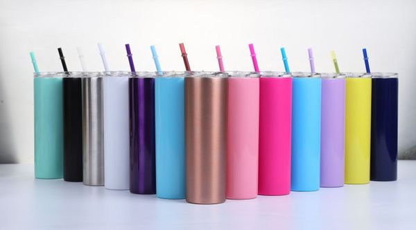 

20oz kinny tumblerl double deck 304 tainle teel heat pre ervation cup with color traw coffee juice cup