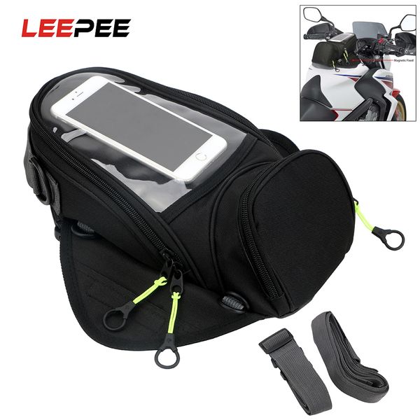 

leepee mobilephone navigation bag multifunctional magnetic & straps fixed waterproof motorcycle bag luggage