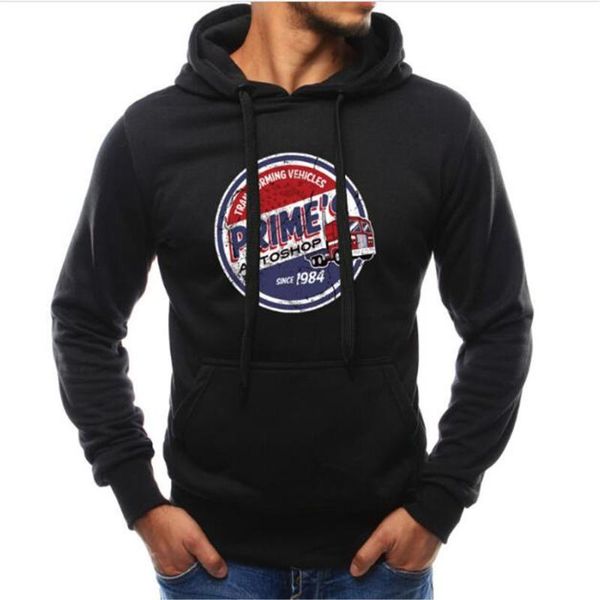 

2020 autumn fashion style hoodies men's cotton letter printed drawstring hooded sweatshirts outdoor casual sweatshirts, Black
