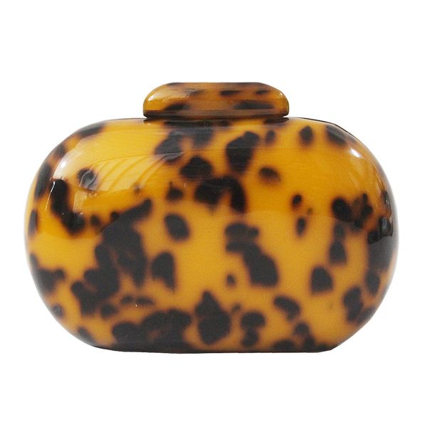 

make up case leopard evening bag