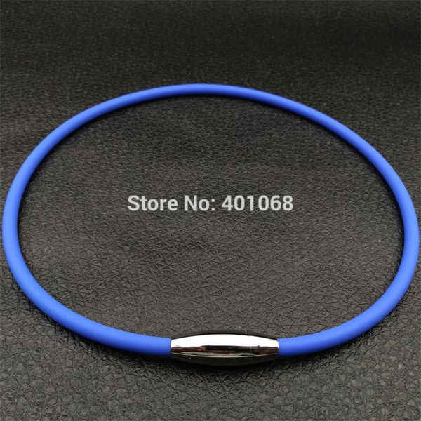 

2017, the new fashion sports energy necklace, stainless steel magnetic health necklace, Silver