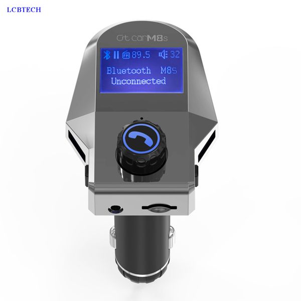 

fm transmitter aux modulator bluetooth car audio mp3 player with dual usb car charger lcd digital screen display for cars trucks
