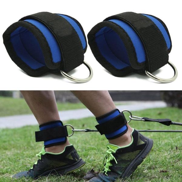 

1 pair body building resistance band d-ring ankle straps home workout exercise ankle cuffs leg power training gym equipment tool