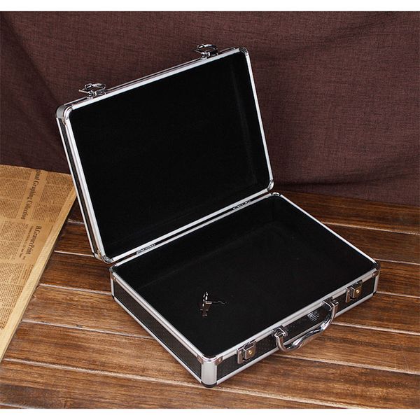 

portable aluminum alloy toolbox file storage box antishock safety equipment tool case instrument case outdoor box 325x235x100mm