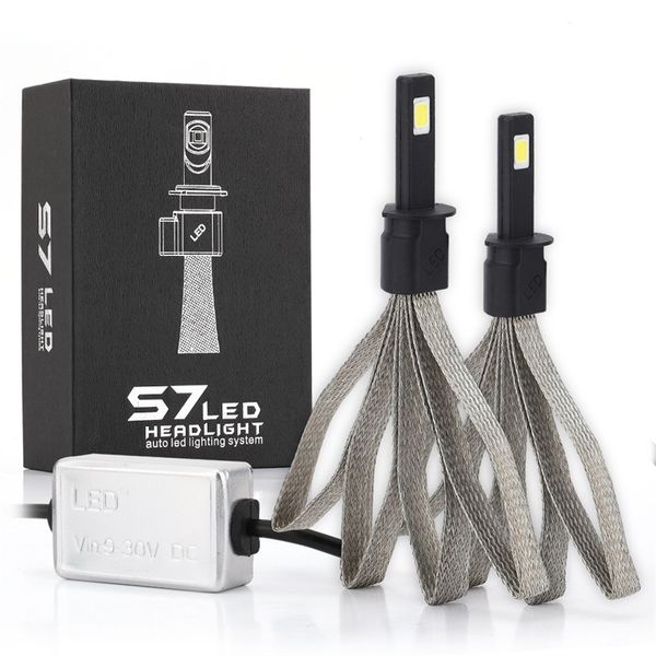 

2pcs s7 car led h1 headlight replacement bulb car signal lighting lamp universal auto bulb light automobiles lights chip