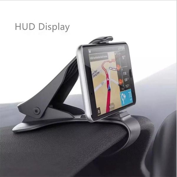 

universal car phone holder with hud display show 360 degree adjustable window windshield dashboard holder stand for all cellphone gps holder