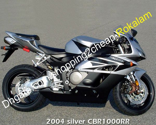 

moto fairing for honda cbr1000rr 2004 2005 cbr1000 rr cbr 1000rr 04 05 silver black bodywork motorcycle complete set (injection molding)