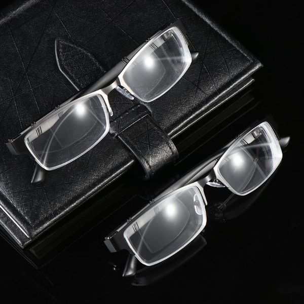

new vintage myopia glasses women men ultra light resin reading glasses business eyeglasses classic fashion metal square frame, White;black