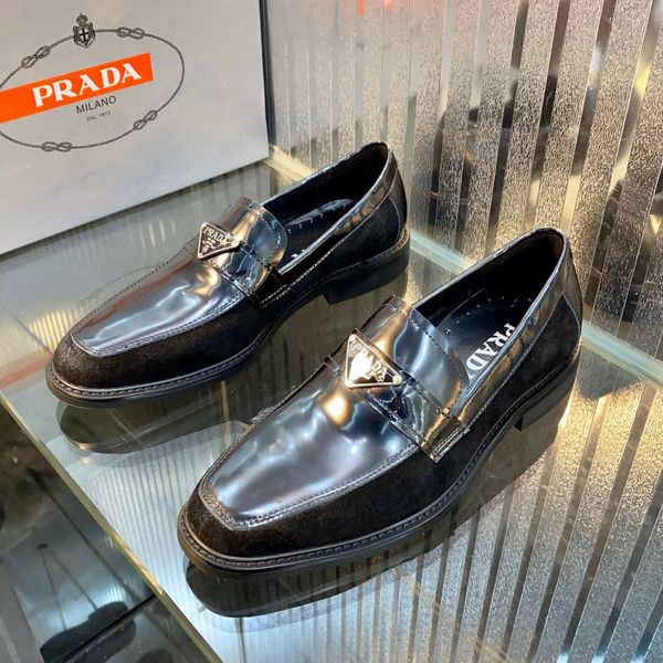 

men's british style wild one pedal leather shallow flat shoes low-shoes tide men's business wild leather shoes, Red;white