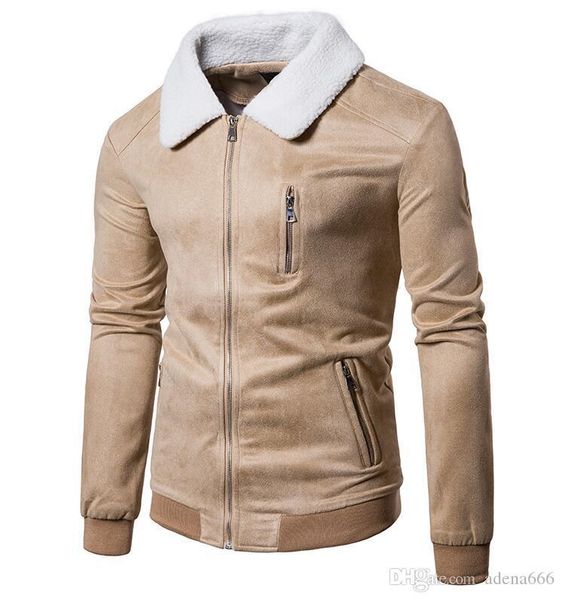 

горячая осень зима дизайнерские мужские куртки мех одна молния верхняя одежда мужская одежда куртка пальто, Black;brown